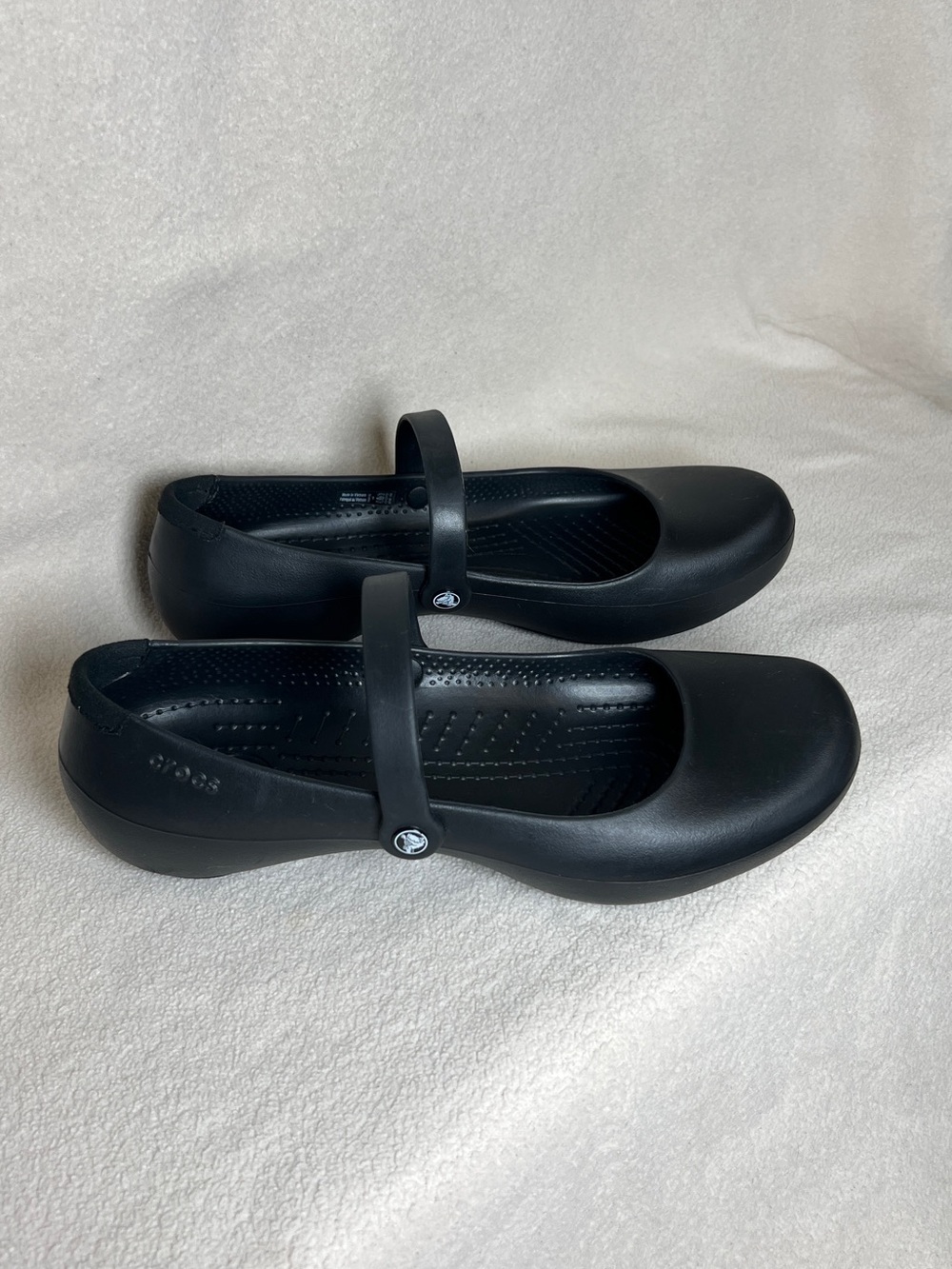 Crocs Alice Work Ballet Flats Mary Jane Black Non Slip Shoes Women's 9